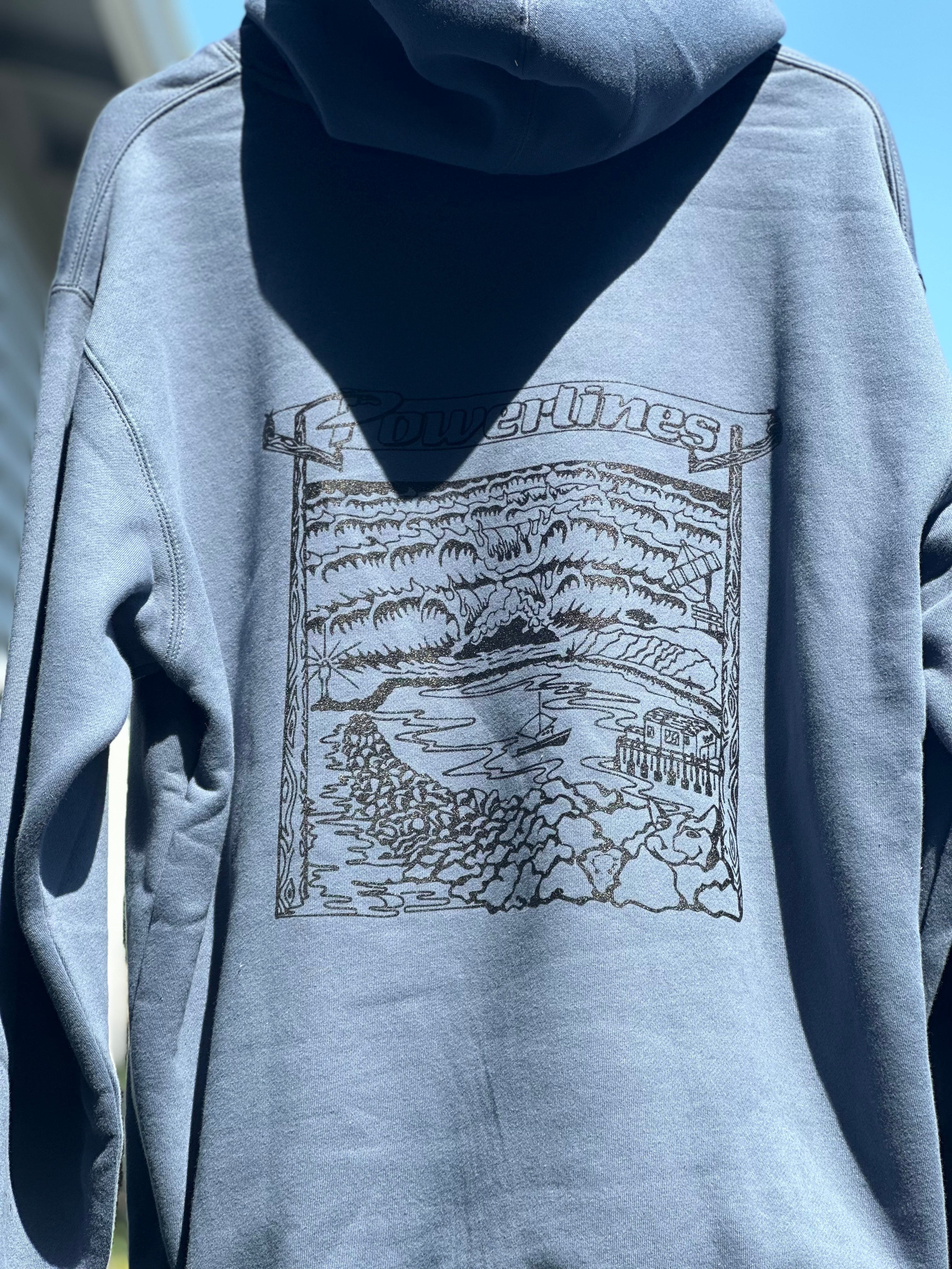 Sea Blue Dusty Design Hoodie π